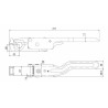 Chiusura universale per rimorchi modello M50 per perno Ã˜ 18mm