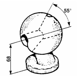Sfera per sistema di ribaltamento rimorchi Ama Ã˜ 78mm con asola