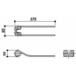 Dente girello adattabile Fahr 1,1043,030,107,00 e 0658,0456 filo 9