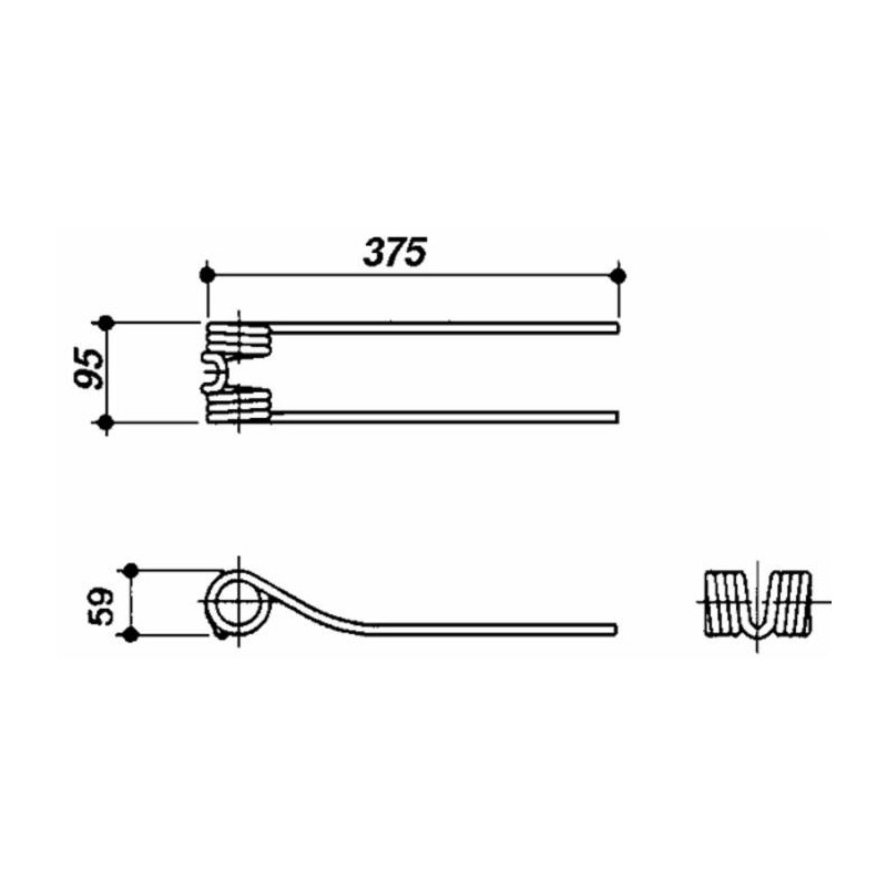 Dente girello adattabile Fahr 1,1043,030,107,00 e 0658,0456 filo 9