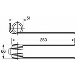 Dente ranghinatore adattabile Molon tipo vecchio filo 6