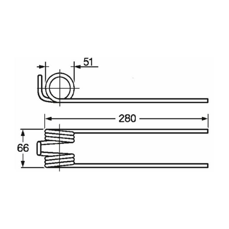 Dente ranghinatore adattabile Molon tipo vecchio filo 6