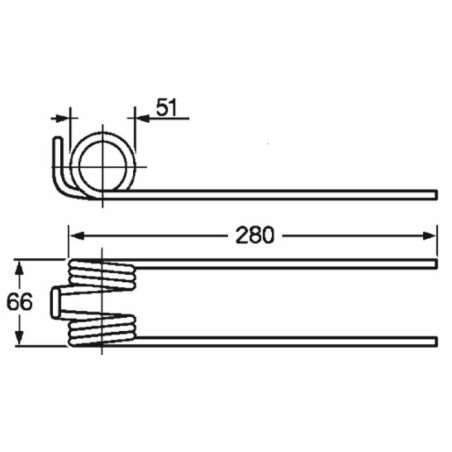 Dente ranghinatore adattabile Molon tipo vecchio filo 6