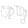 Spina scatto Ã¸16x70mm con catena