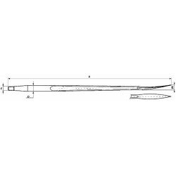 Dente a paletta per forca Ã¸ 36x1400mm