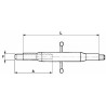Tenditore filettato M27x3 con manicotto lunghezza 320mm