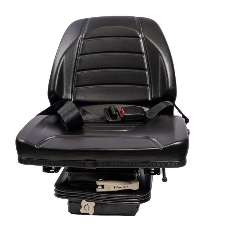 Sedile 450 in sky nero con molleggio meccanico e cintura