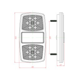 Fanale posteriore sx a 14 LED 12V