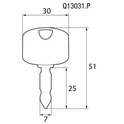 Chiave di accensione adatta per Fiat 780-880