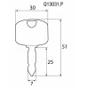 Chiave di accensione adatta per Fiat 780-880