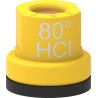 Ugello a cono vuoto con inserto in ceramica e corpo in Delrin 80Â° giallo