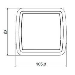Fanale posteriore dx-sx a LED 13,5V 105,6x97,9x36,4mm