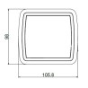 Fanale posteriore dx-sx a LED 13,5V 105,6x97,9x36,4mm