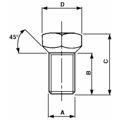 Colonnetta ruote M16x1,5 adattabile Fiat 4959684