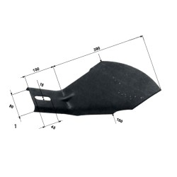 Raschietto per frangizolle sp. 8mm dx
