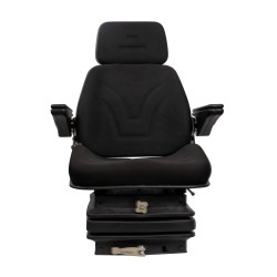 Sedile Top in tessuto nero completo di sospensione meccanica e guide