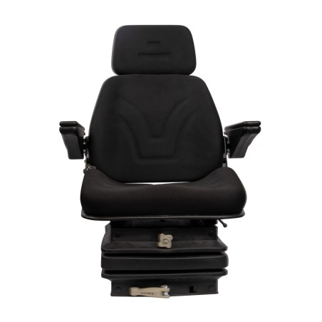 Sedile Top in tessuto nero completo di sospensione meccanica e guide