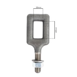 Ciarpa per ancora estirpatore filetto 24MA occhiello rettangolare 60x30mm