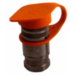 Tappo parapolvere Faster di colore rosso per innesti rapidi faccia piana femmina da M3/8"