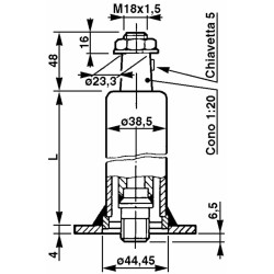 Colonnetta per idroguida lunghezza 758mm