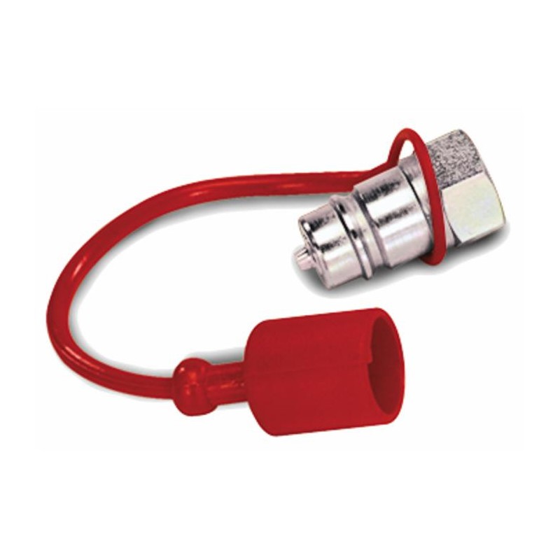 Tappo parapolvere di colore rosso per innesti rapidi maschio da M3/8"