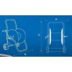 Avvolgitubo da giardino professionale fino 120m