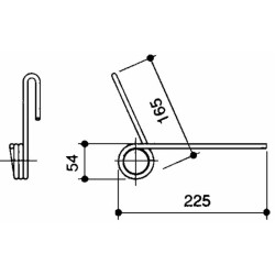 Dente posteriore seminatrice adattabile Carraro - Nodet JF348 e FYX0348 filo 7