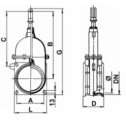 Saracinesca 6" doppia flangia