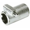 Bussola scanalata con pulsante e profilo interno 1"3/8 con 6 scanalature e lunghezza 80mm