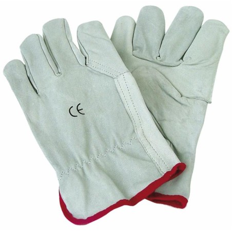 Guanto in pelle fiore-crosta taglia XL