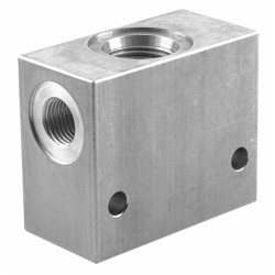 Corpo in alluminio per valvole elettriche a 3 vie cavitÃ  7/8"