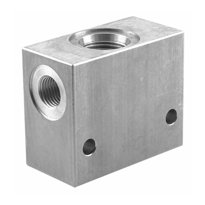 Corpo in alluminio per valvole elettriche a 3 vie cavitÃ  7/8"