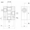 Corpo in alluminio per valvole elettriche a 3 vie cavitÃ  7/8"