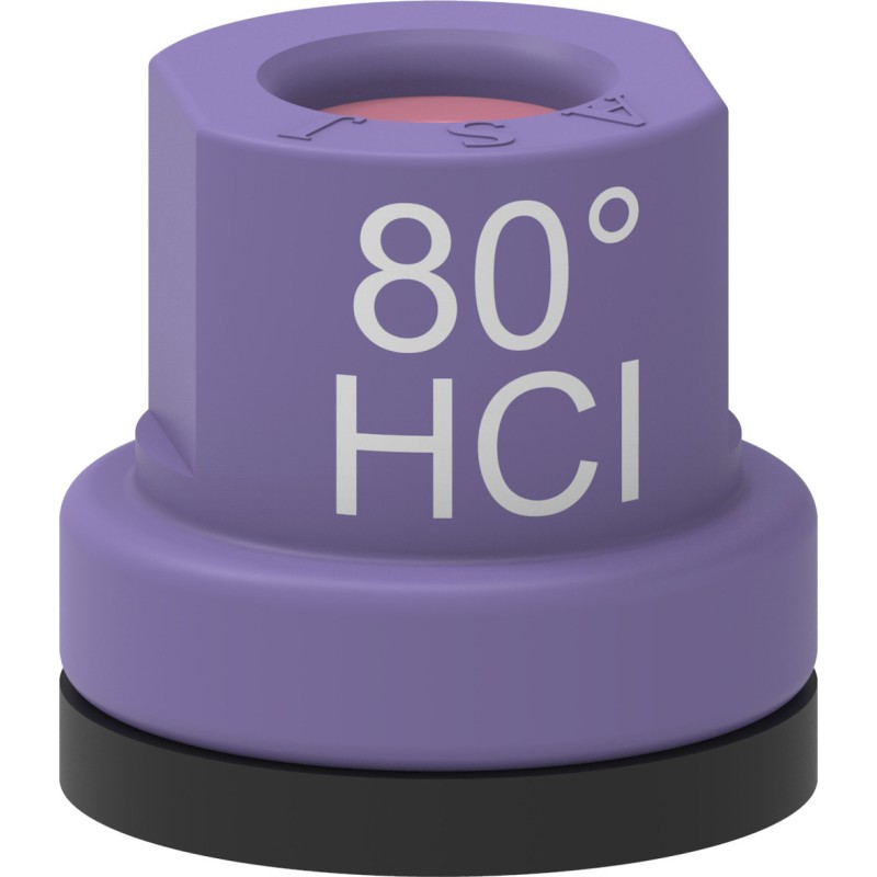 Ugello cono vuoto con inserto ceramica e corpo in Delrin 80Â° viola