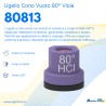 Ugello cono vuoto con inserto ceramica e corpo in Delrin 80Â° viola