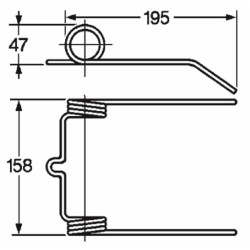 Dente mietitrebbia adattabile New Holland 433415 filo 5,5