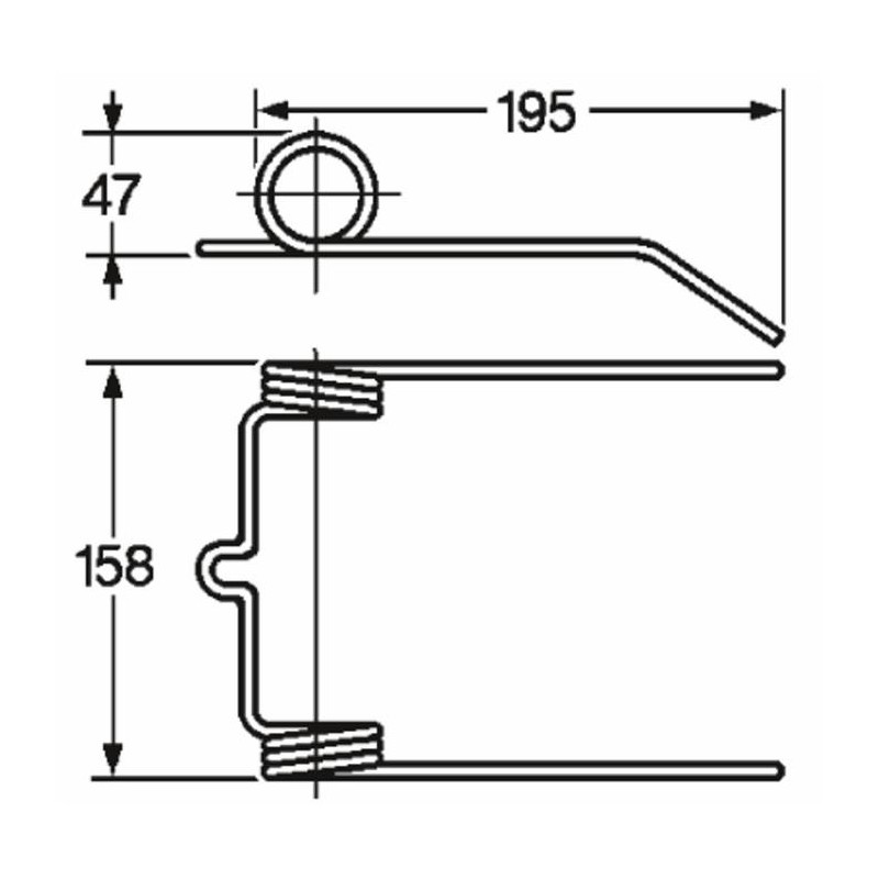 Dente mietitrebbia adattabile New Holland 433415 filo 5,5