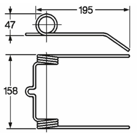 Dente mietitrebbia adattabile New Holland 433415 filo 5,5
