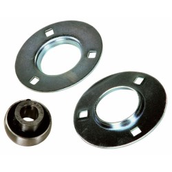Supporto a flangia tonda in lamiera stampata SBPF 207 con cuscinetto Ã˜ 35mm