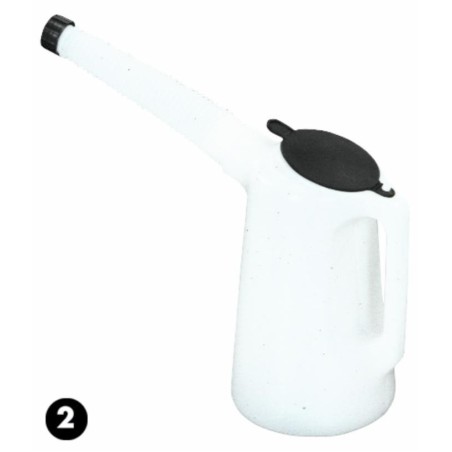 Brocca in polietilene per travaso carburante 2L con beccuccio flessibile