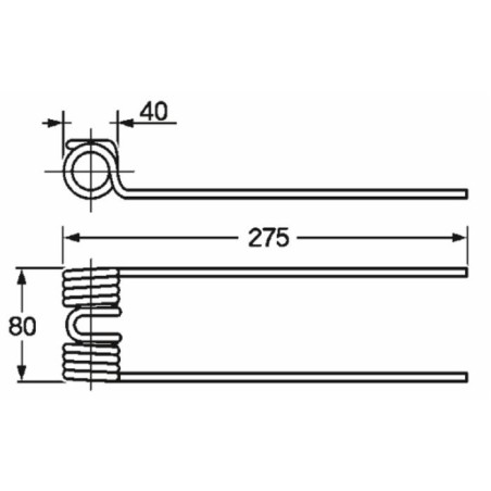 Dente ranghinatore punte diritte adattabile Repossi D0011/A filo 5,8