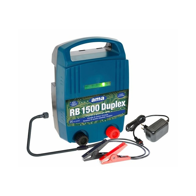 Elettrificatore per recinti elettrici Ama Duplex AB 1500 12/230V