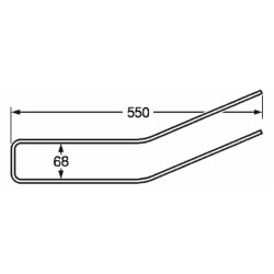 Dente rastrello adattabile Claas 902,111,1 e Bautz filo 6