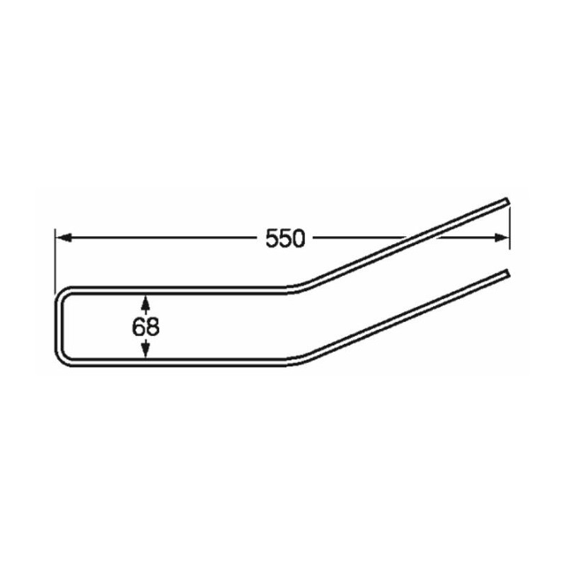 Dente rastrello adattabile Claas 902,111,1 e Bautz filo 6