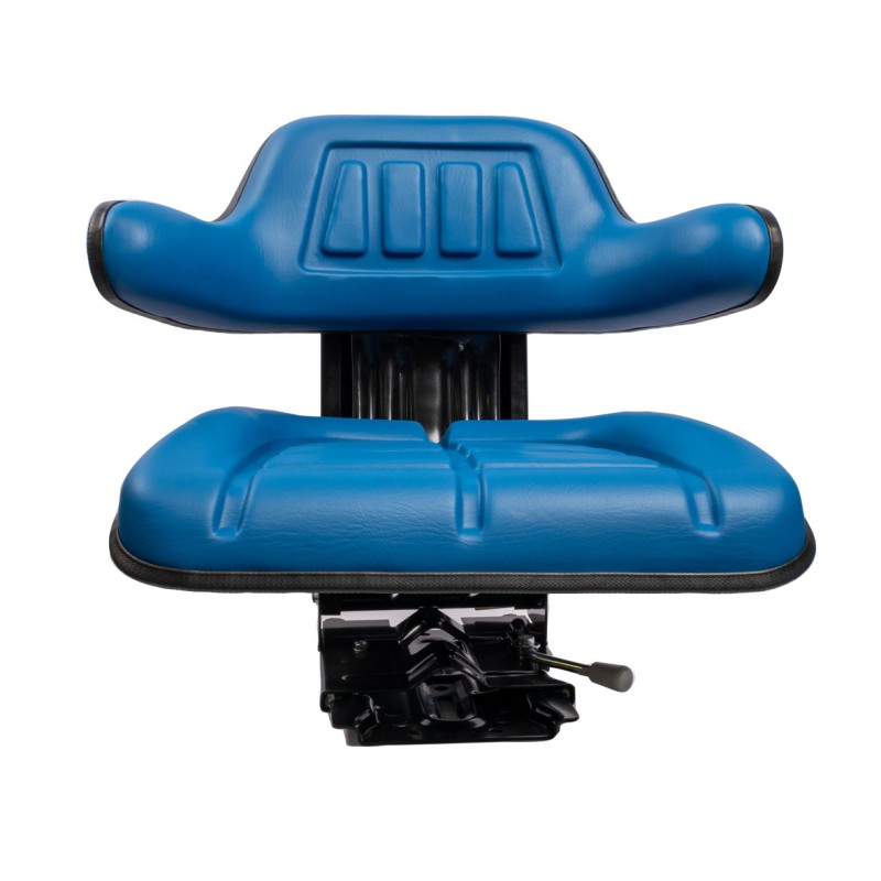 Sedile avvolgente in sky blu con sospensione meccanica
