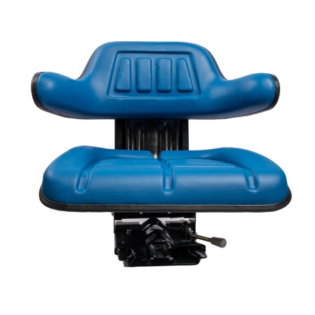 Sedile avvolgente in sky blu con sospensione meccanica