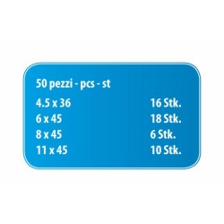 Assortimento 50 spine a scatto