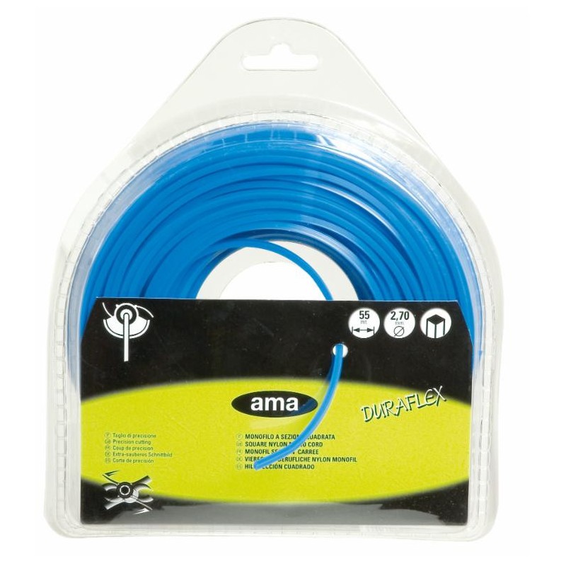 Filo per decespugliatore Duraflex da 48m sezione quadrata Ã˜ 3mm