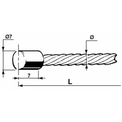 Filo per freno frizione âŒ€ 2,5mm lunghezza 3 m