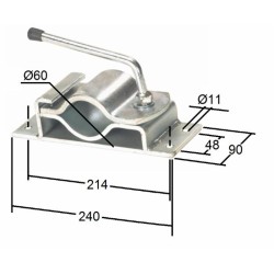 Morsetto di fissaggio per servotimone